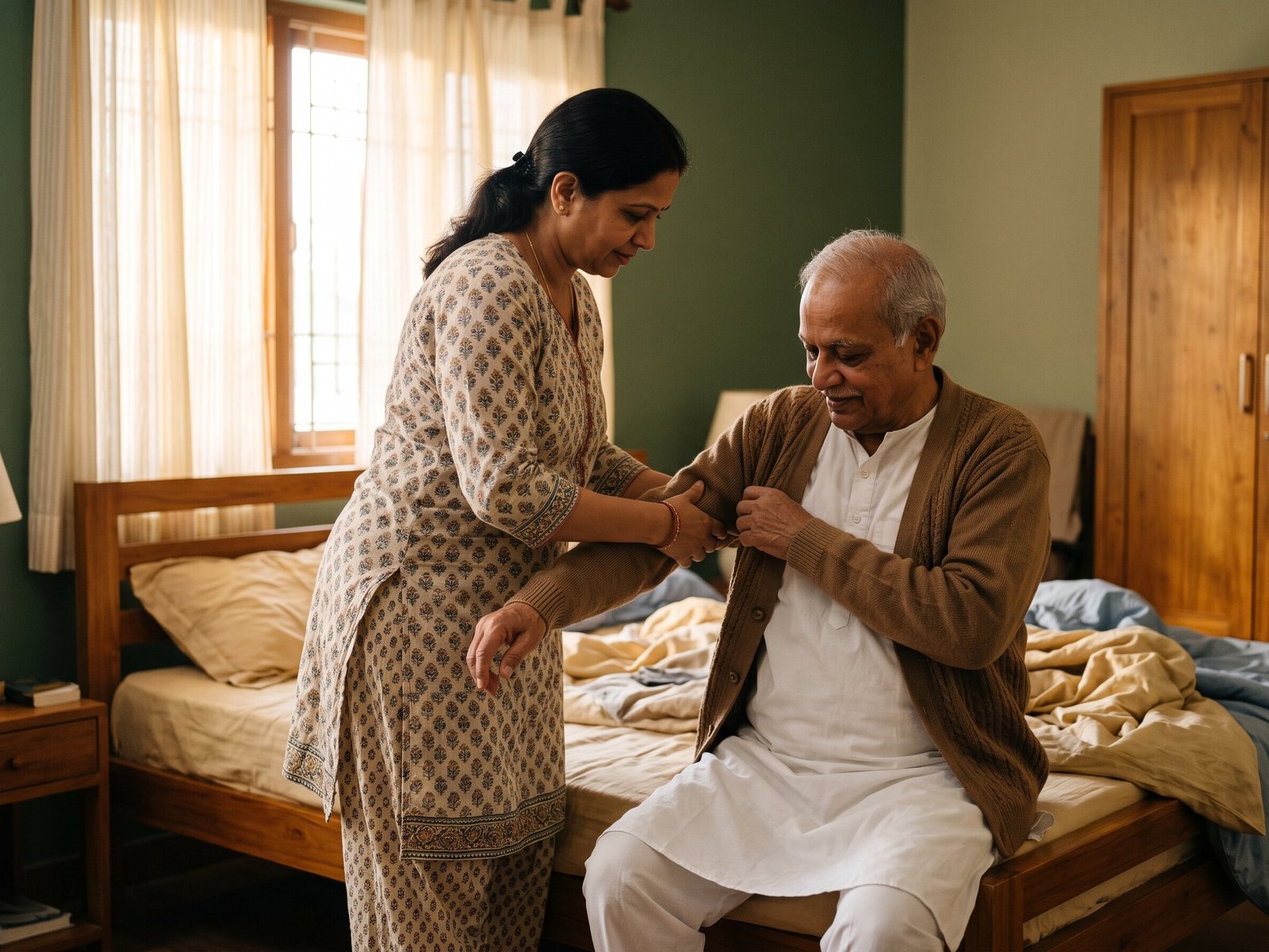 7:00 am at Novara Senior Living: Wake-up, morning medication, and help getting dressed for anyone who wants it
